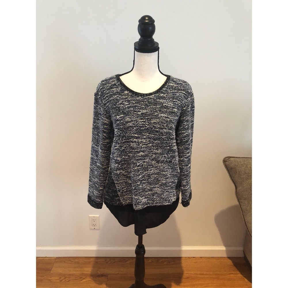 Two by Vince Camuto Tweed Layered Top